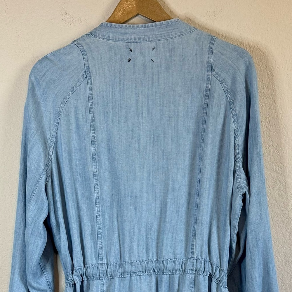 Lou & Grey Light Blue Wrap Dress - Picture 9 of 14